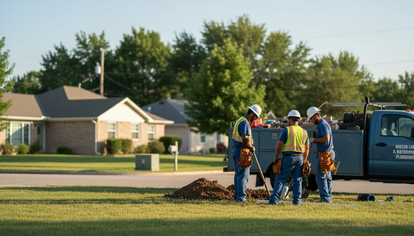 Residential water line and bathroom plumbing service in Grayson, KY